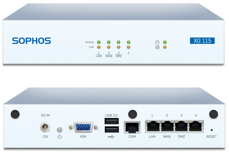 Sophos XG 115 Front and Back View