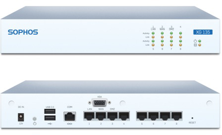 Sophos XG 135 Front and Back View