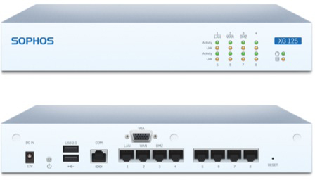 Sophos XG 125 Front and Back View