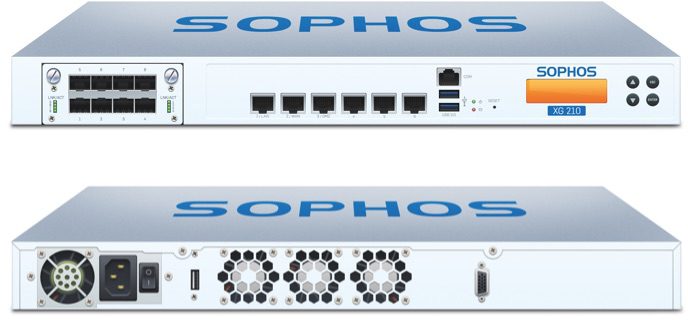 Sophos XG 210 Front and Back View