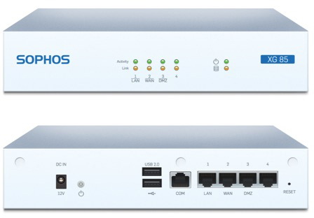 Sophos XG 85w Front and Back View