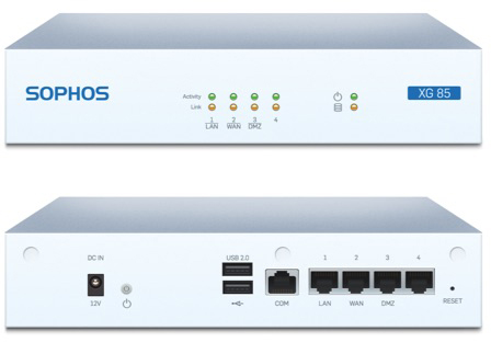 Sophos XG 85 Front and Back View